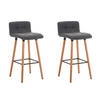 BARHOCKER 2er Set Gitor Stoff Hellgrau - Hellgrau, Textil (42/94/49cm) - DELUKE