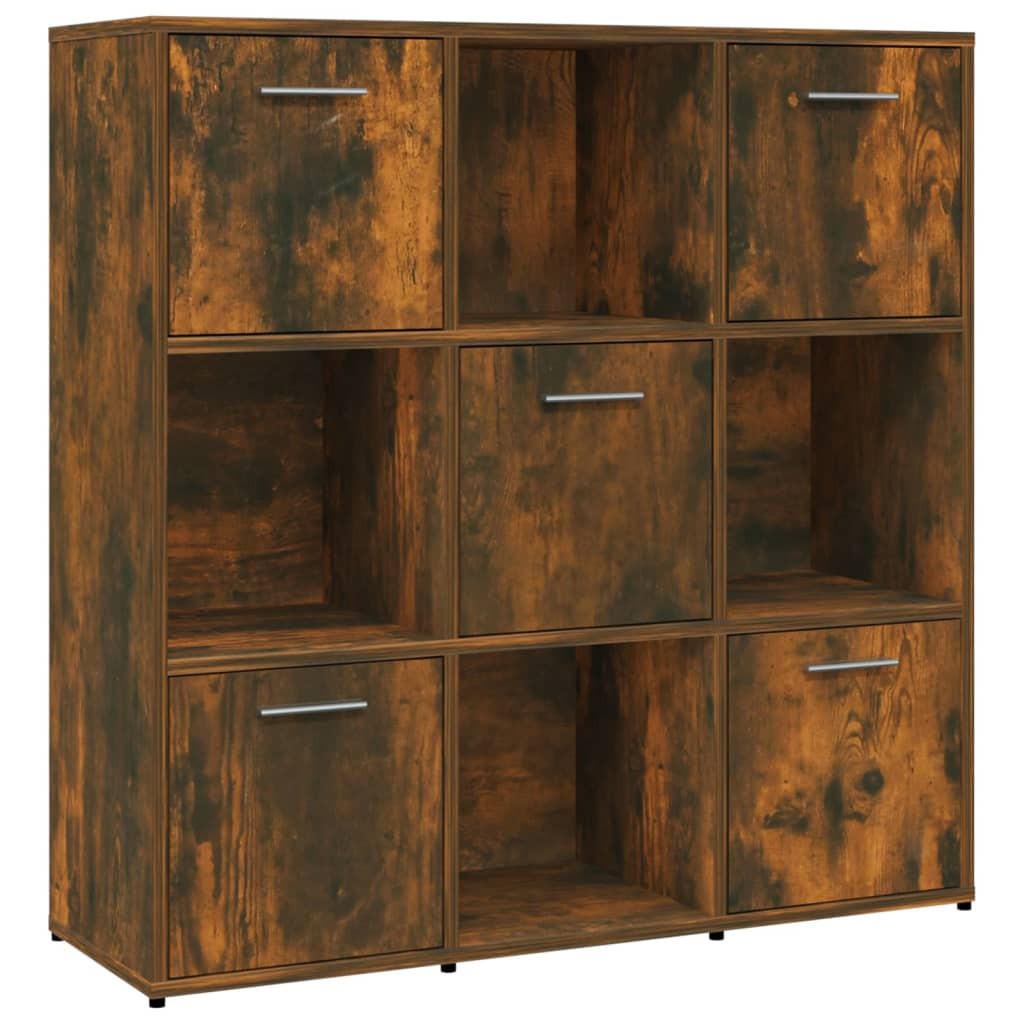 BÜCHERREGAL Räuchereiche 90/30/90 Cm Holzwerkstoff - Braun, Holz (90/90/30cm) - vidaXL