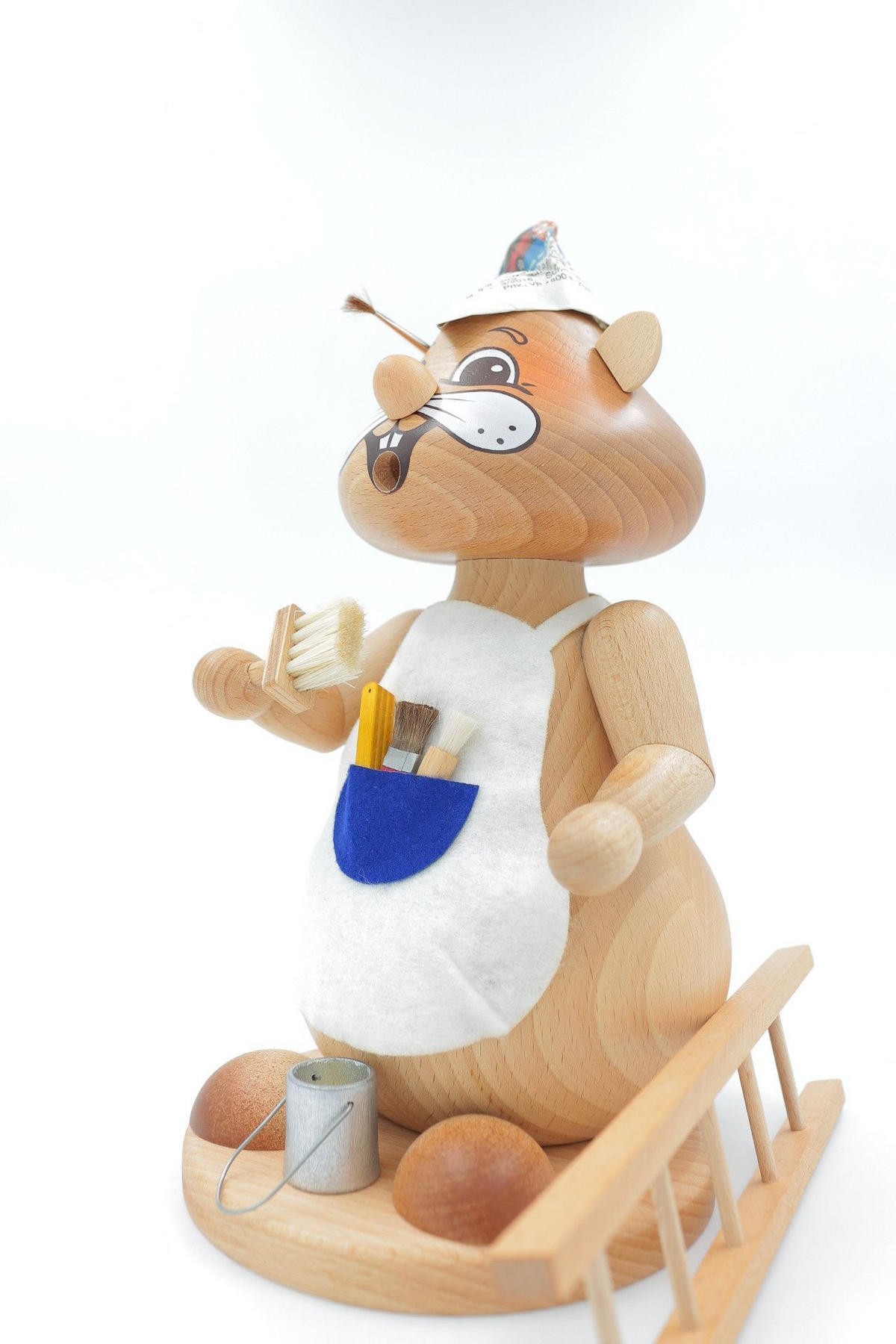 RAUCHFIGUR Hamster Maler 24 cm - Multicolor, Holz (15/1/0.1cm)