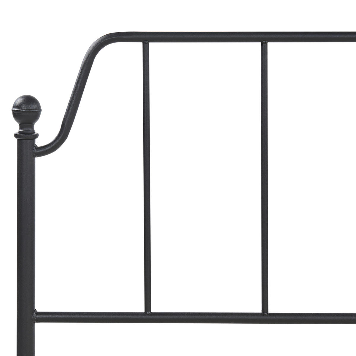 BETT mit Lattenrost 160x200 cm Schwarz Mauressac - Schwarz, Metall (160/200cm) - Beliani