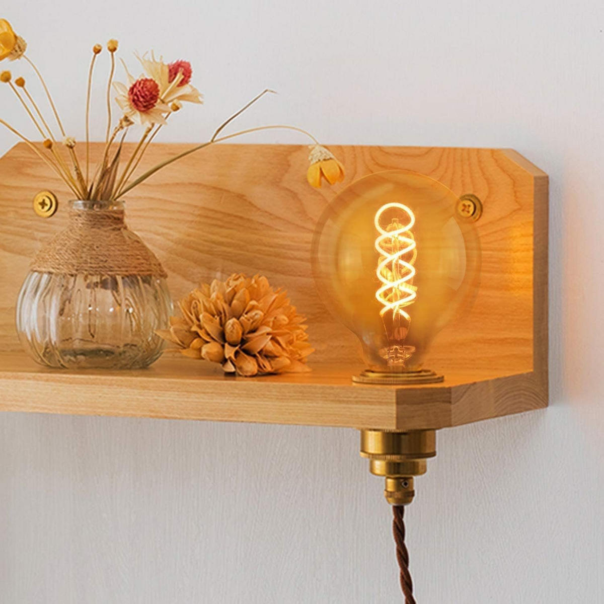 LEUCHTMITTEL Wattlindra 8/8/12.5 cm - Braun, Glas (8/12.5cm) - ZMH