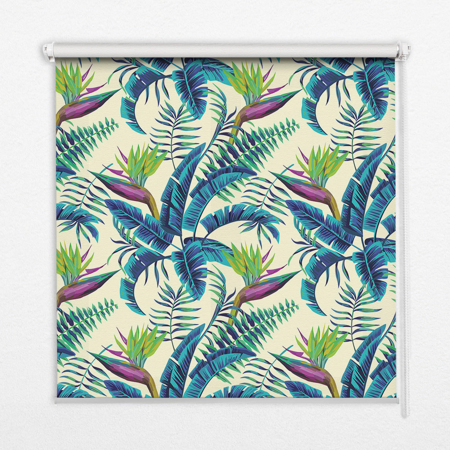 TULUP VNITŘNÍ roleta - okenní roleta - roleta - 130x140 cm - Tropické rostliny