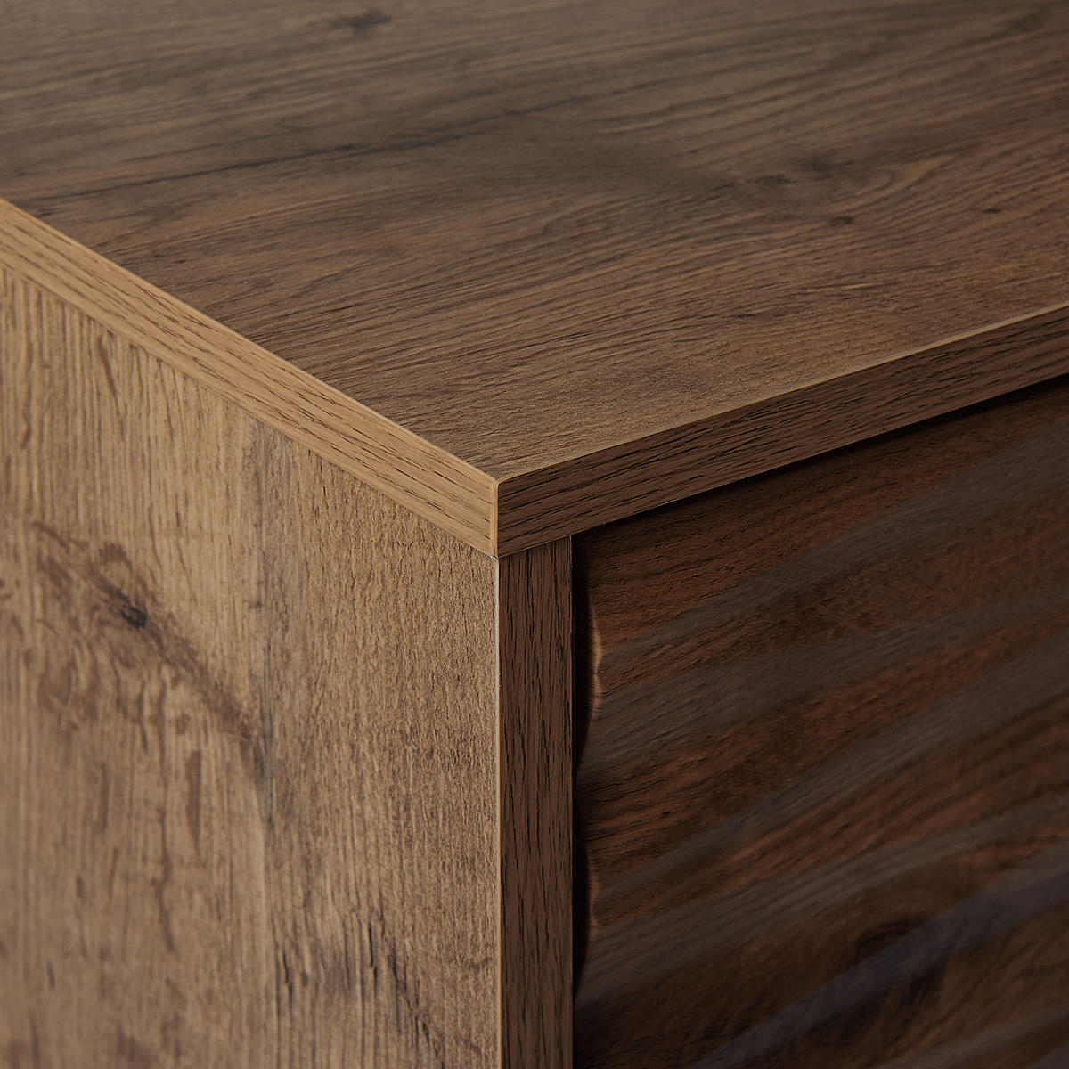 TV-MÖBEL Dunkler Holzfarbton Kayan - Dunkelbraun, Holzwerkstoff (160/46/40cm) - Beliani