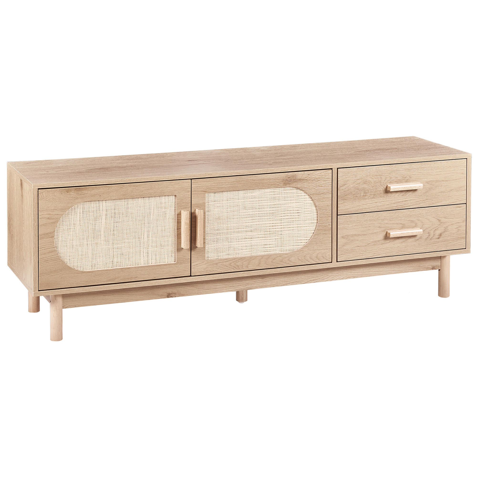 TV-MÖBEL Hellbraun Costello - Hellbraun/Braun, Holzwerkstoff (150/50/40cm) - Beliani