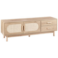 TV STOLEK Světle hnědý Costello - hnědá/světle hnědá, kompozitní dřevo (150/50/40cm) - Beliani