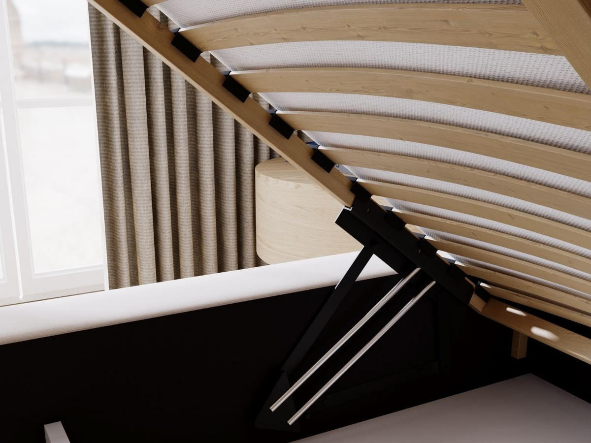 POLSTERBETT Plaza 180x200 Beige - Beige/Naturfarben, Holz/Kunststoff (180/200cm) - Graingold