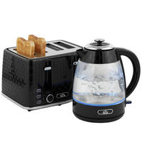 TOASTER mit Wasserkocher DE-07941 Schwarz - Schwarz, Kunststoff (16.9/23.8/22.2cm) - ComfortXL