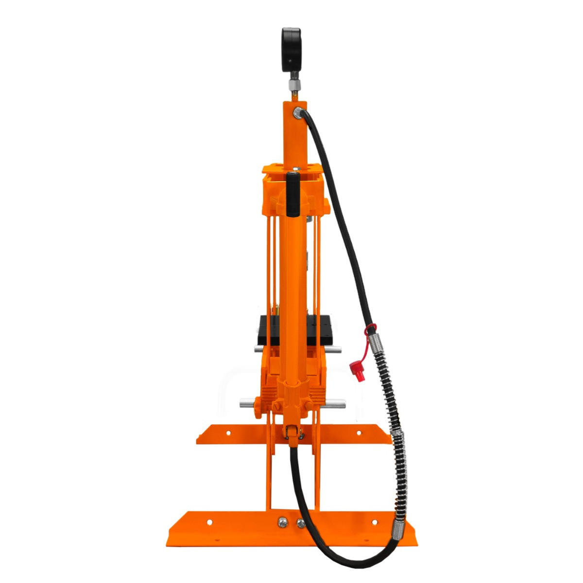 HYDRAULISCHE WERKSTATTPRESSE mit Manometer - 10 Tonne - Orange, Metall (45/65/107cm) - Monstershop