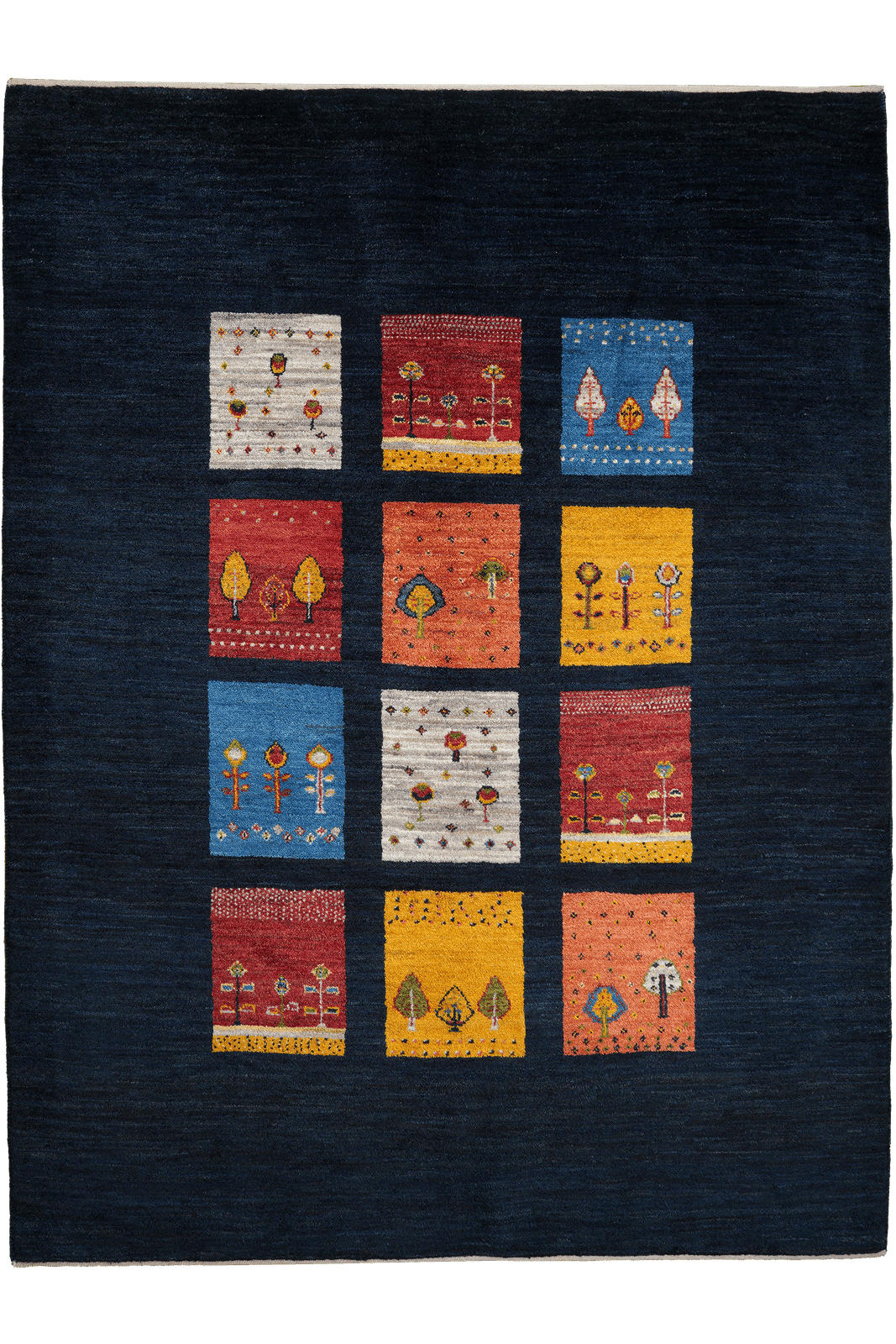 GABBEH-TEPPICH handgeknüpft Rizbaf Blau 209/157 cm Schurwolle - Blau, Textil (157/209cm) - Looma