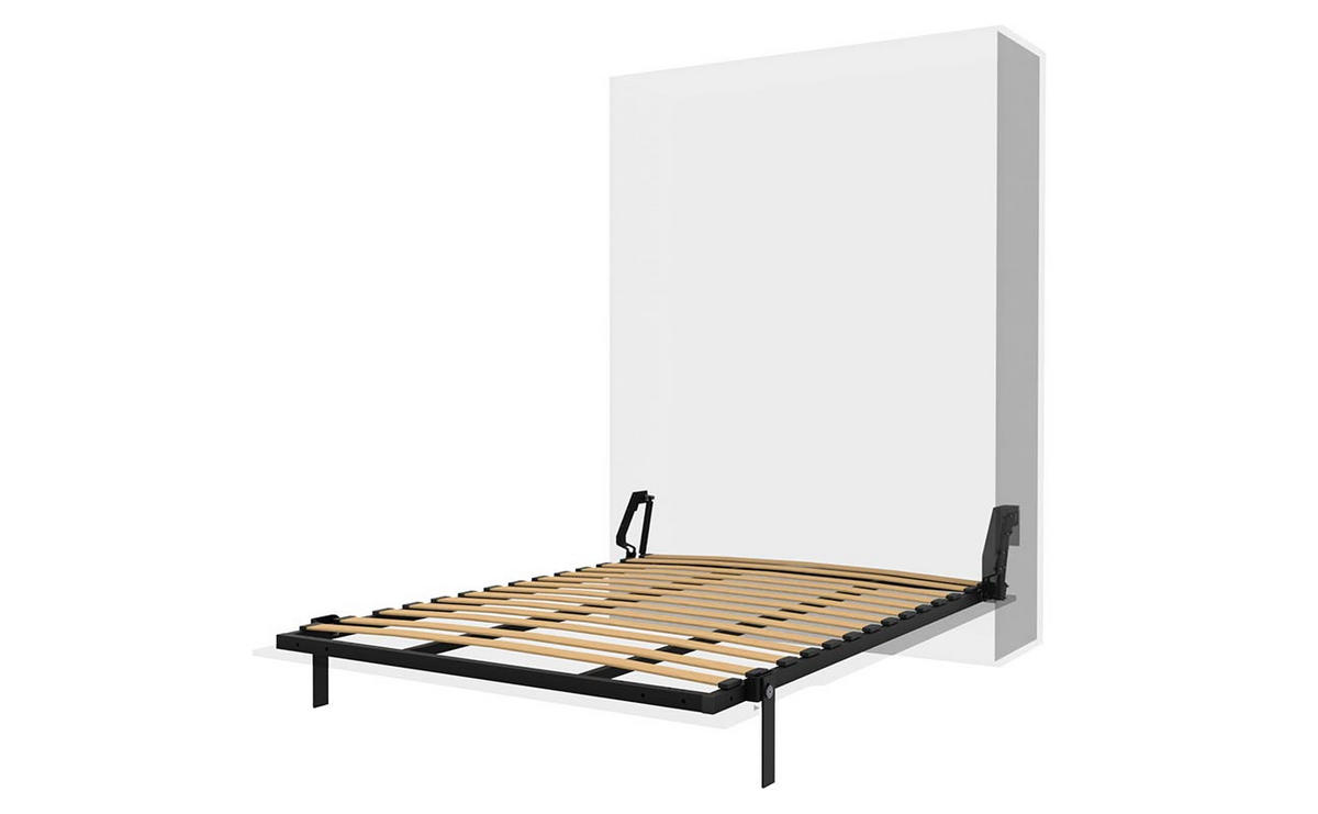 SCHRANKBETT Morphy Einbaubares 140x200 Vertikal - Weiß, Holz/Metall (140/200cm) - WallBedKing
