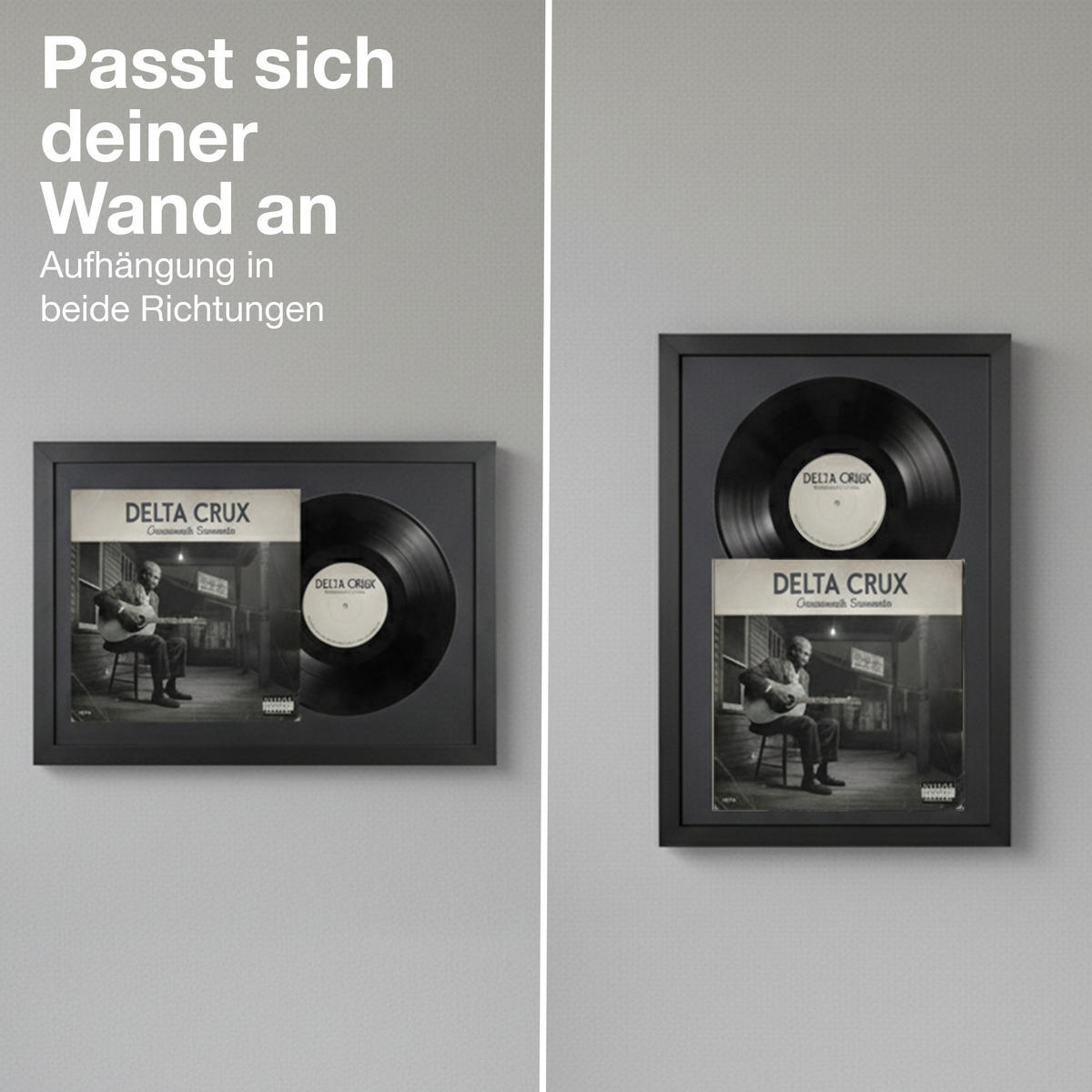 SCHALLPLATTEN BILDERRAHMEN 40/60 2er Set - Hellblau, Holz (60/40cm) - K-Möbel