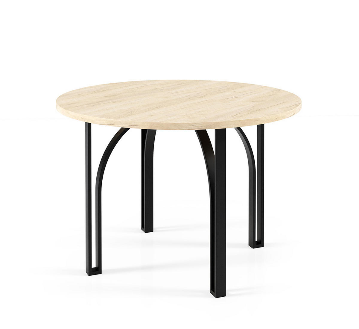 COUCHTISCH Nastro Gold Craft Eiche / Schwarz 75 / 75 / 47cm - Eiche Bianco/Schwarz, Holz/Holzwerkstoff (75/75/47cm) - Feldmann-Wohnen