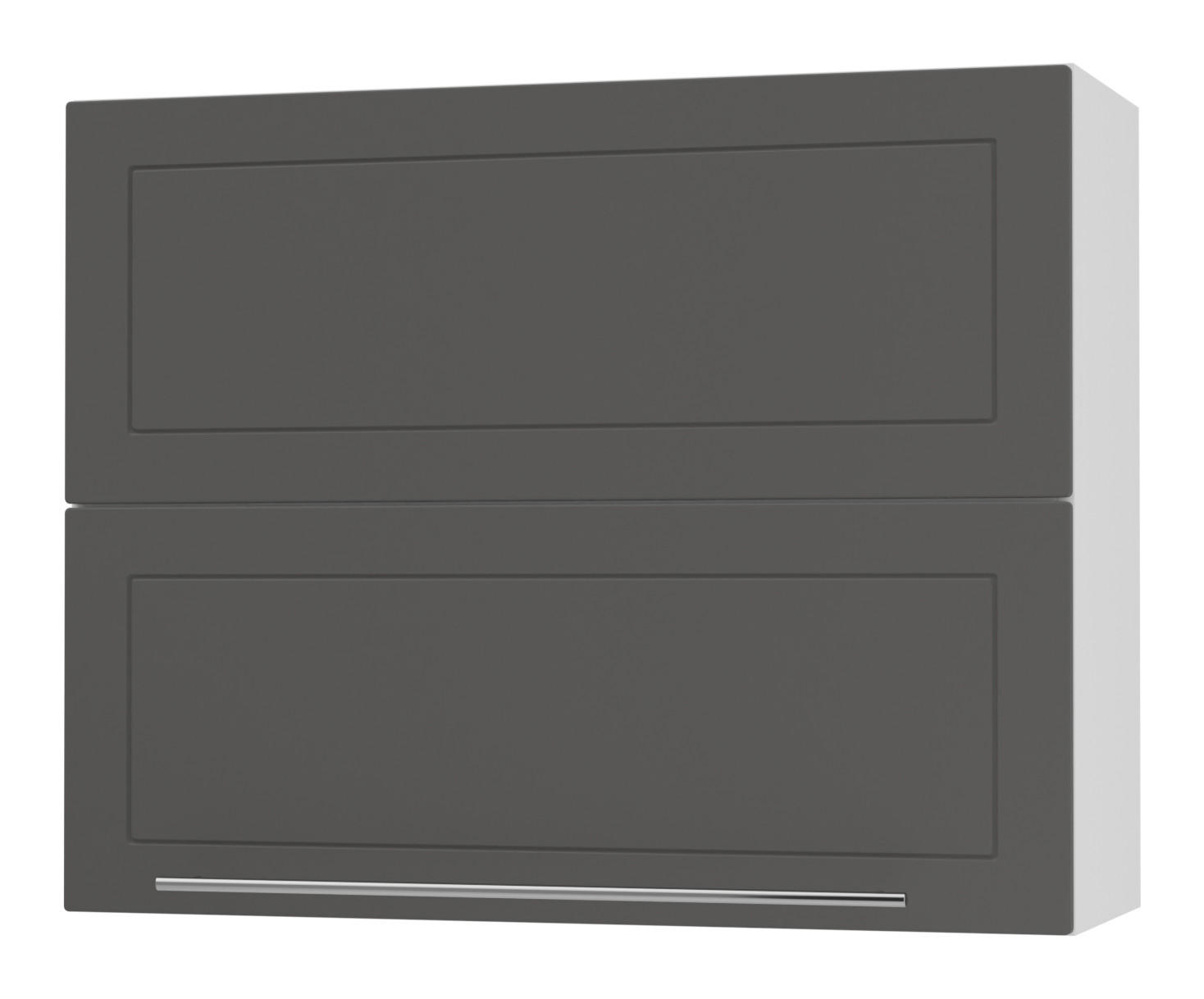 KÜCHENHÄNGESCHRANK Kvantum W8B/90 Graphit Matt / Weiß Matt 90 / 32,5 / 72cm - Graphitfarben/Weiß, Holz/Holzwerkstoff (90/72/36cm) - Feldmann-Wohnen