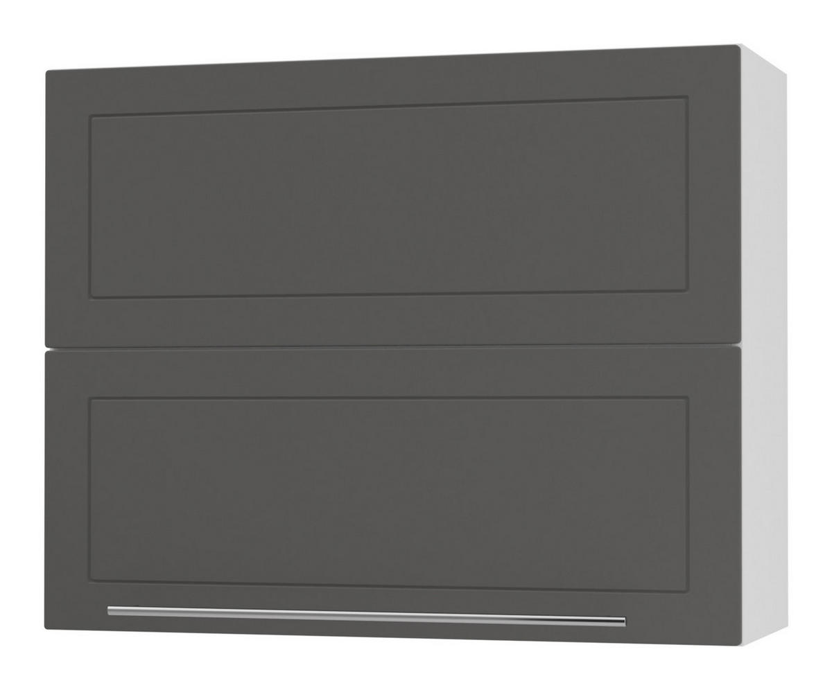 KÜCHENHÄNGESCHRANK Kvantum W8B/90 Graphit Matt / Weiß Matt 90 / 32,5 / 72cm - Graphitfarben/Weiß, Holz/Holzwerkstoff (90/72/36cm) - Feldmann-Wohnen