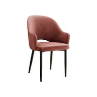 POLSTERSTUHL Rosa - Schwarz/Rosa, Textil/Metall (56/87/60cm) - MIRJAN24
