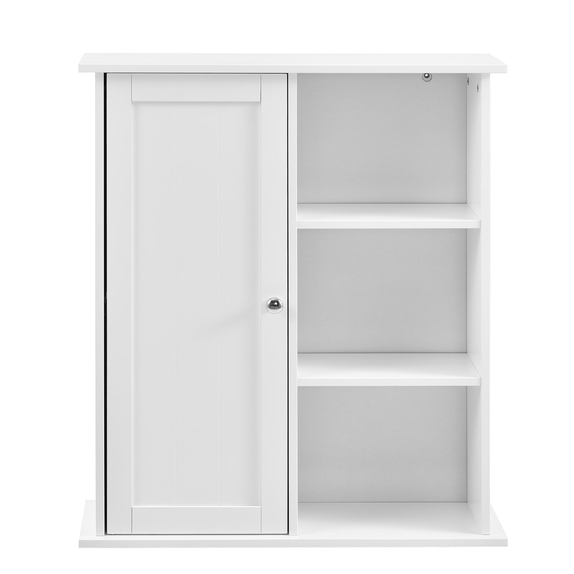 HÄNGESCHRANK Anderlecht - Weiß, Holzwerkstoff (60/71/18cm) - [en.casa]