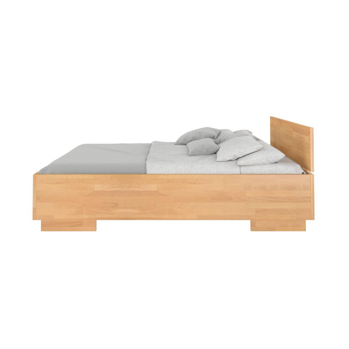 MASSIVHOLZBETT Bergman, Buche - lackiert, Naturfarben, 180x200 - Buchefarben, Holz/Buchenholz (180/200cm) - Visby