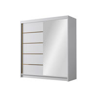 SCHIEBETÜRENSCHRANK Bali III - Goldfarben/Weiß, Holzwerkstoff/Metall (180/215/58cm) - MIRJAN24