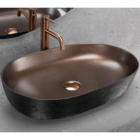 AUFSATZWASCHBECKEN Cleo 61 Copper Bush / Black – Rea - Kupferfarben, Keramik (41/14/60.5cm) - REA