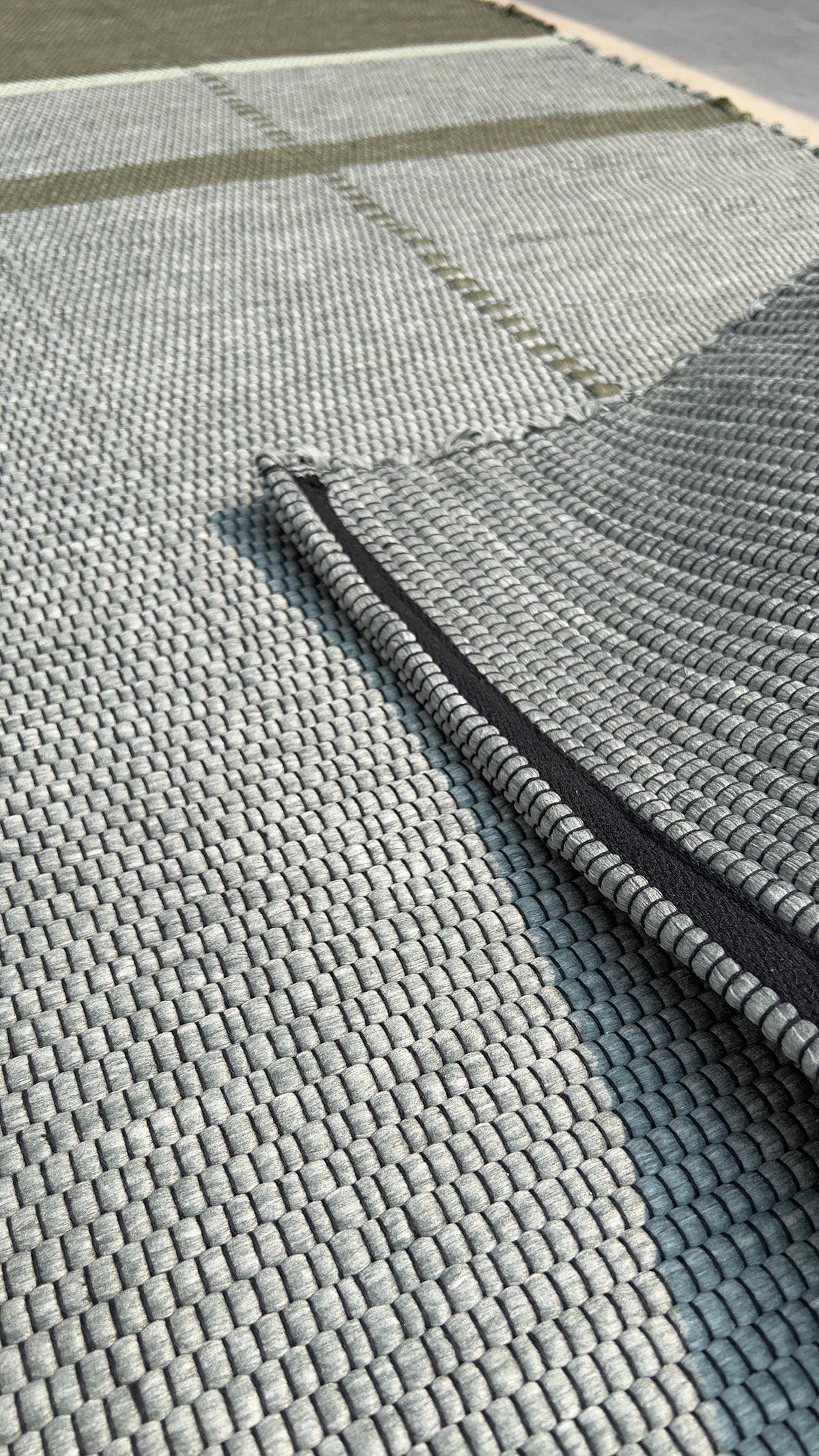 TEPPICH aus recycelten Fasern handgewebt grün - Grün, Naturmaterialien (120/170cm) - AFK Living