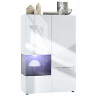 VITRINE Morena Einsatz in Schwarz matt - Schwarz, Holzwerkstoff (91.5/136.5/37cm) - Vladon