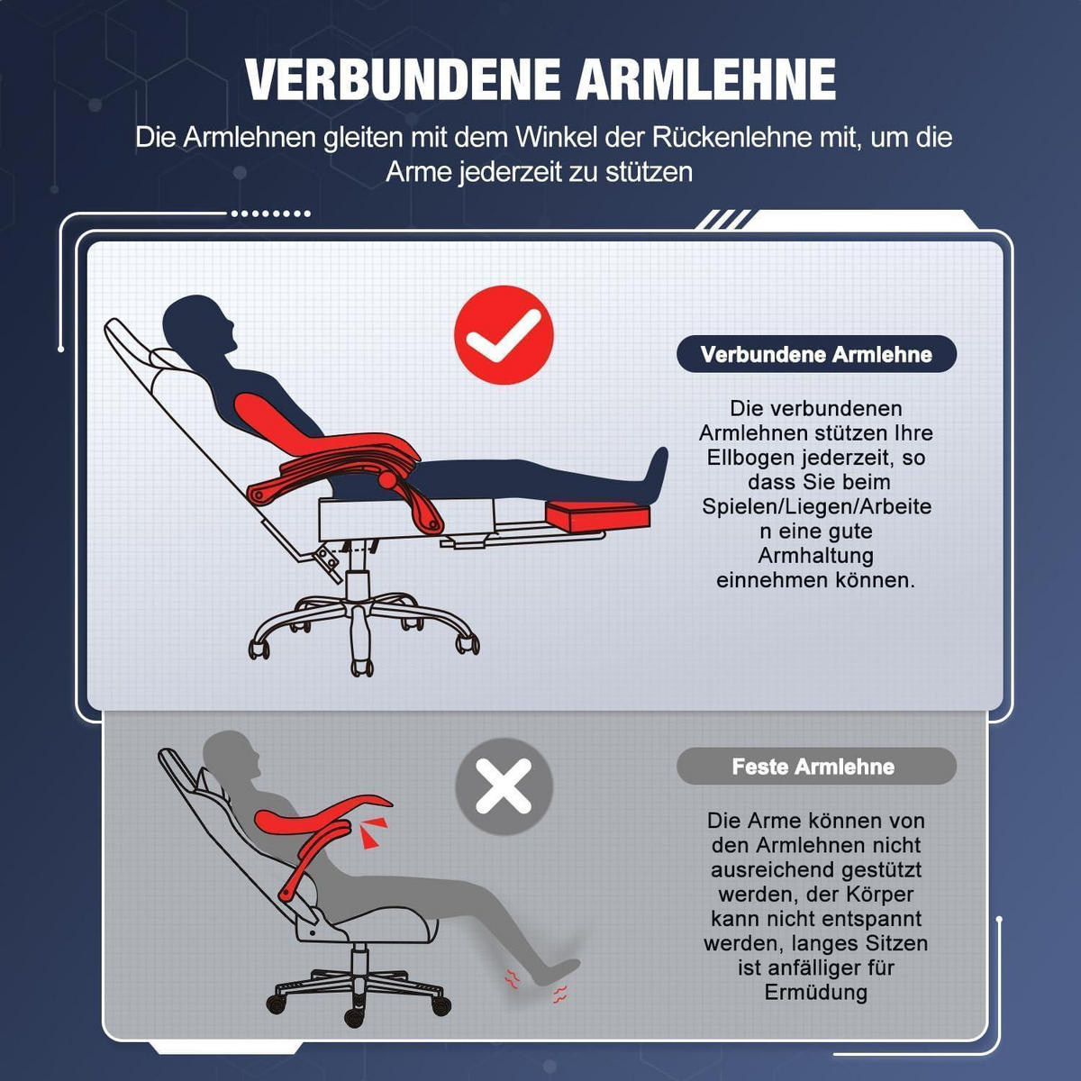 GAMING Stuhl Grün mit Fußstütze und verstellbaren Kissen - Grün, Kunststoff (71/139/71cm)