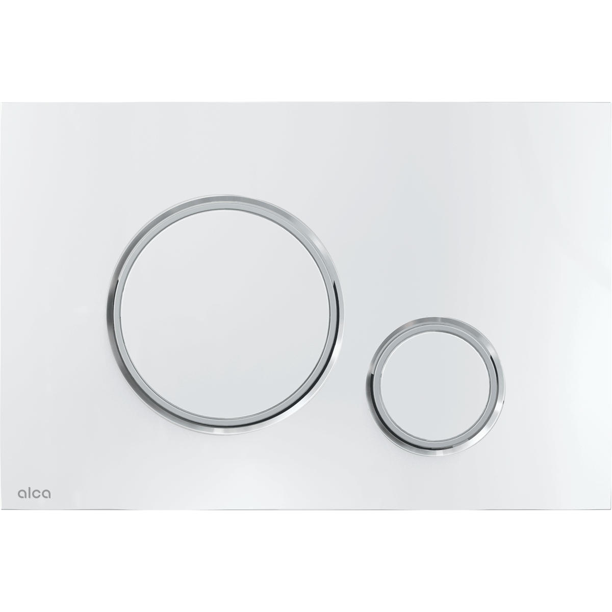 WC-SET ROLO Weiß, Slim-Sitz, Vorwandelement und Betätigungsplatte M771 Chrom THIN - Weiß, Keramik (53/119.5/48.5cm) - bad land