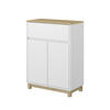 MIDISCHRANK Livia Weiß 60 x 80 cm mit Schublade - Weiß/Naturfarben, Holzwerkstoff (60/80/30cm) - Vicco