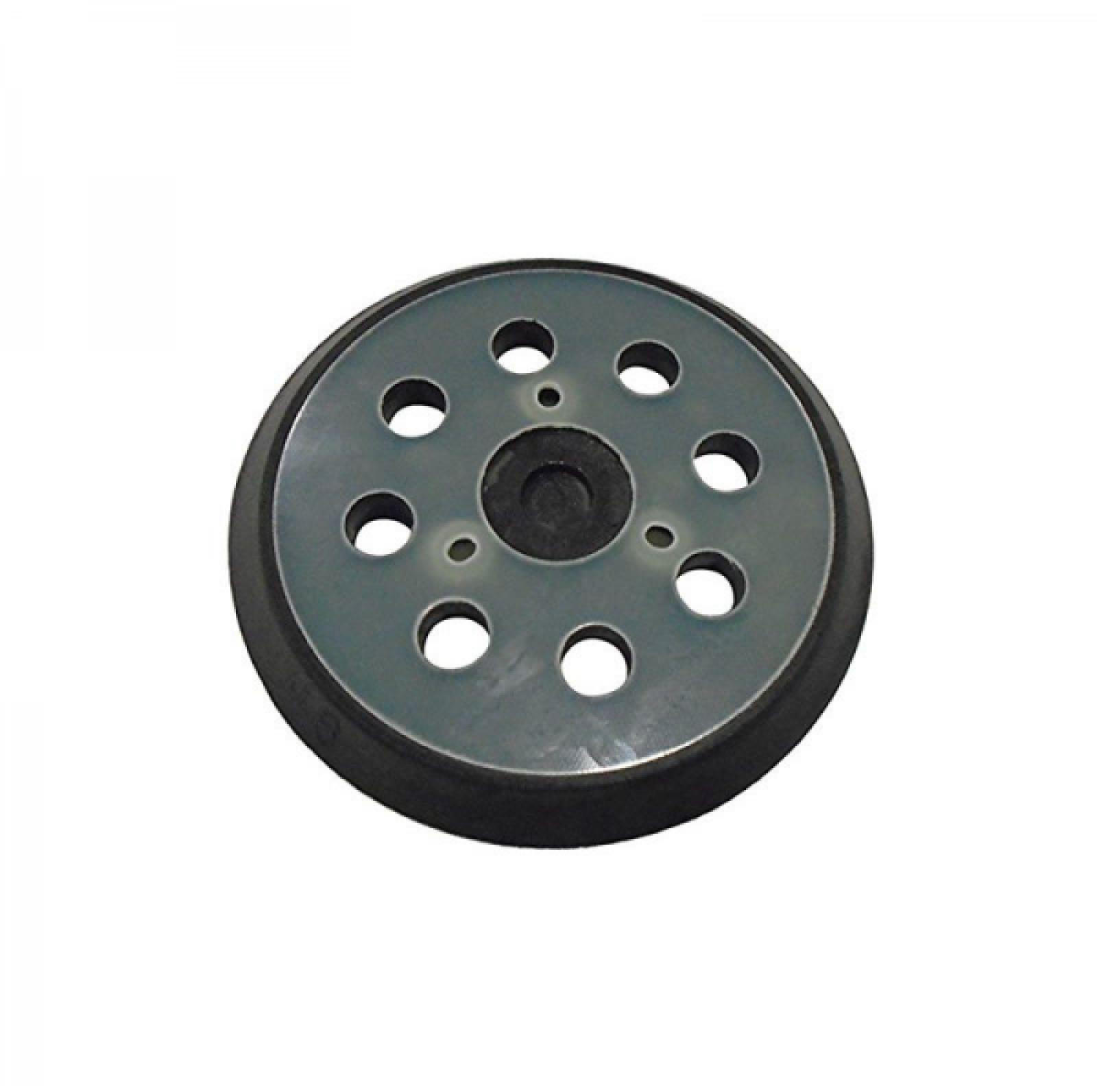 POLIERPAD – mit selbstklebender Rückseite, 125 mm, 8+3 kurze Haken - Schwarz, Kunststoff (12.5/12.5/1cm) - DCA