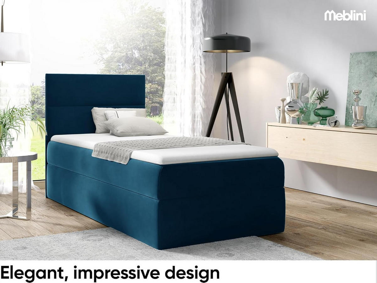 KINDERBETT MINO 1 - Dunkelblau, Holzwerkstoff (104/208cm) - Meblini