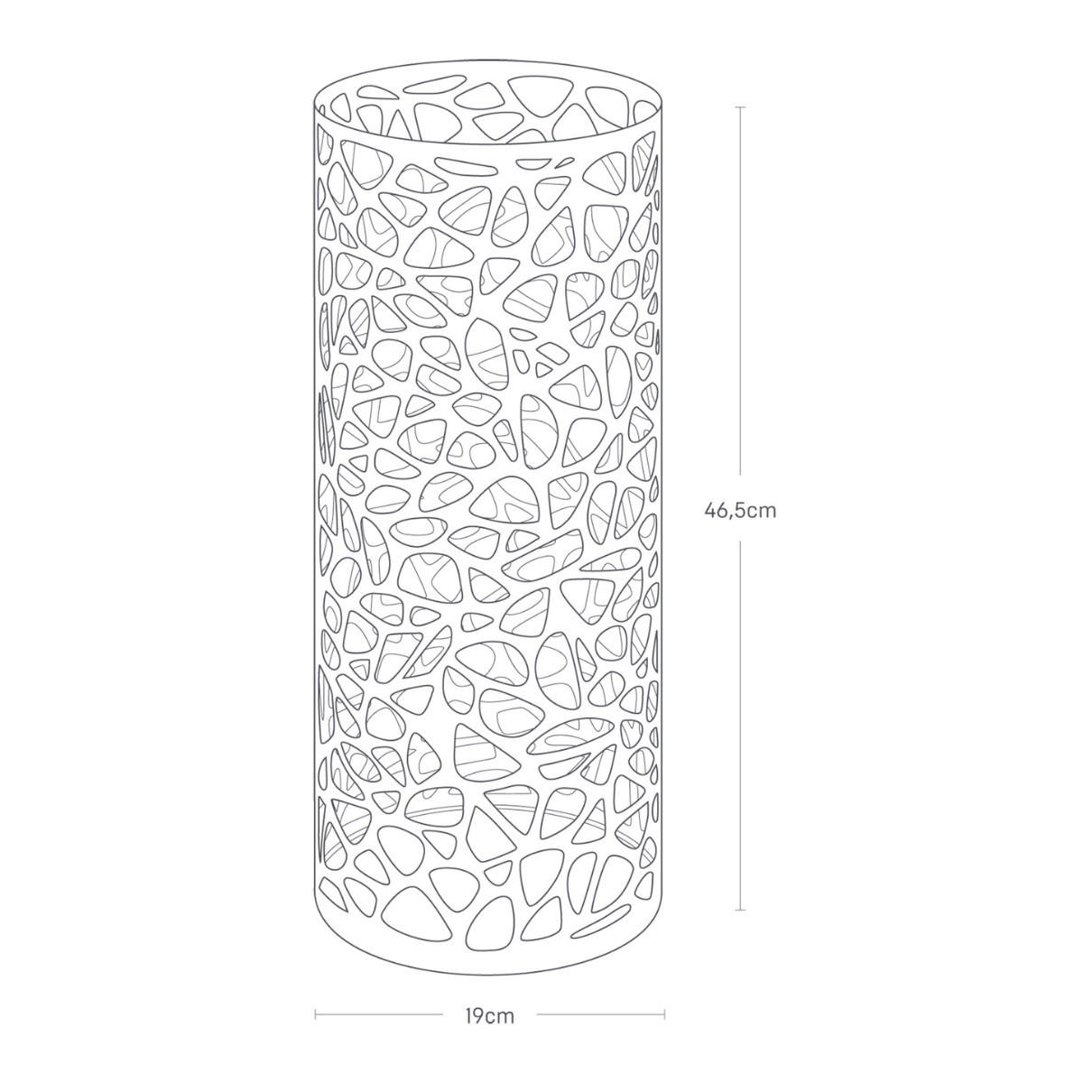 SCHIRMSTÄNDER Nest schwarz 19/46/19 cm rund - Schwarz, Metall (19/46/19cm) - Yamazaki
