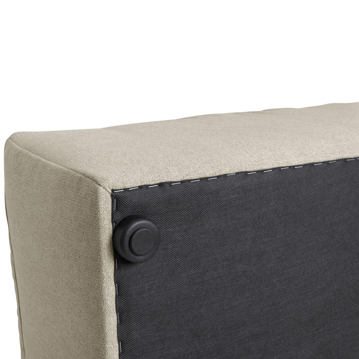 ECKSOFA mit Hocker links Kattrina Flachgewebe creme - Creme, Kunststoff (160/250cm) - 58aufmkessel