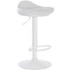 BARHOCKER Lederlook weiß - Walnussfarben/Weiß, Textil/Metall (39/66/40cm) - CLP