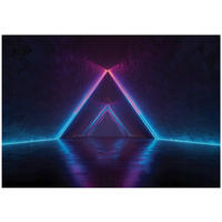 FOTOTAPETE Abstrakt Gaming Blau 250x175 cm - Multicolor, Papier (250/175cm) - Wallarena