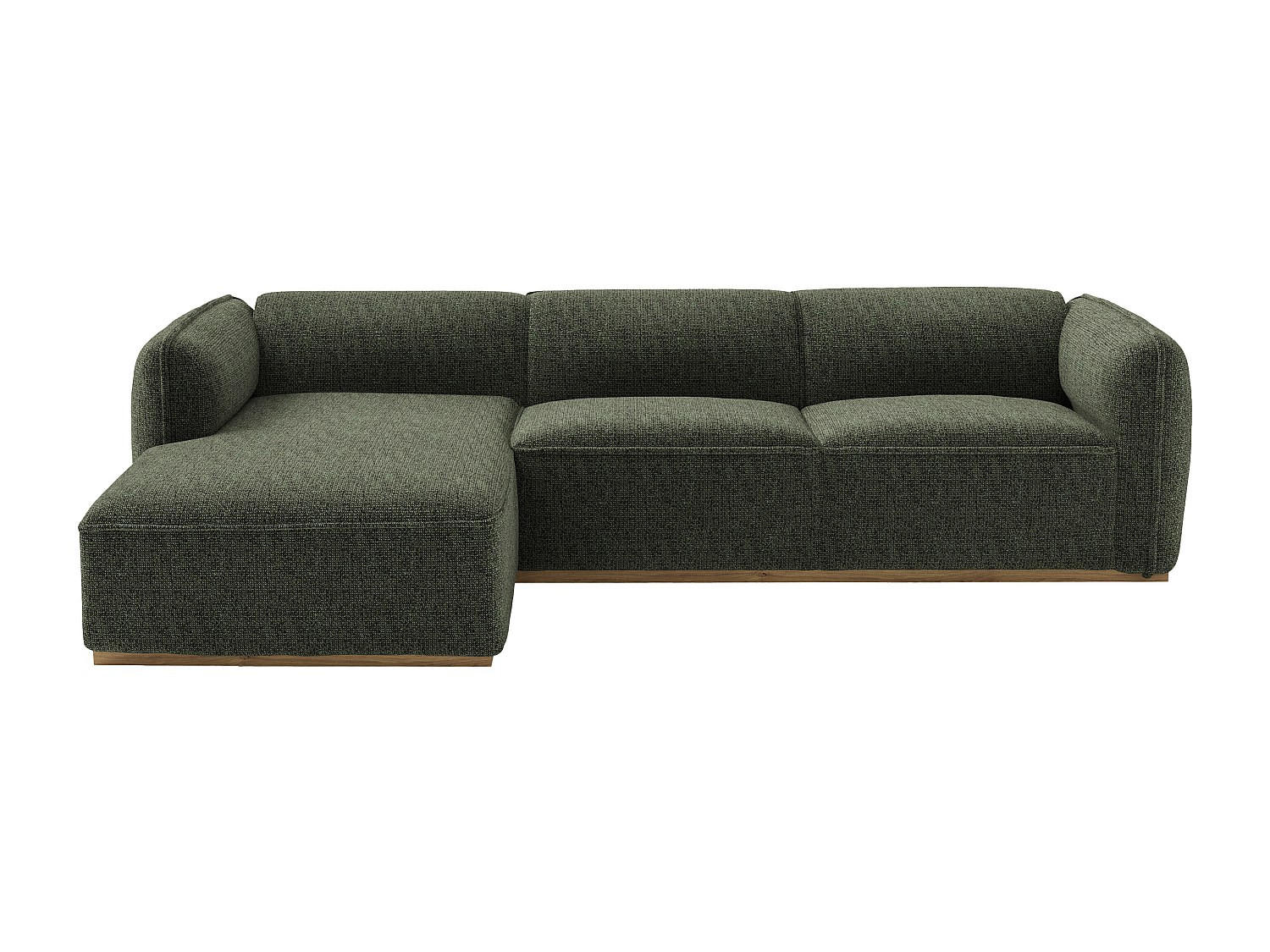 SOFA - 5 Personen - stoff - khaki Canobru - Schlammfarben, Textil (272/74/167cm) - Vente-Unique