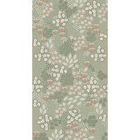 FOTOTAPETE Blumenmuster 150 x 279 cm - Grün, Papier (150/279cm) - ESTAhome