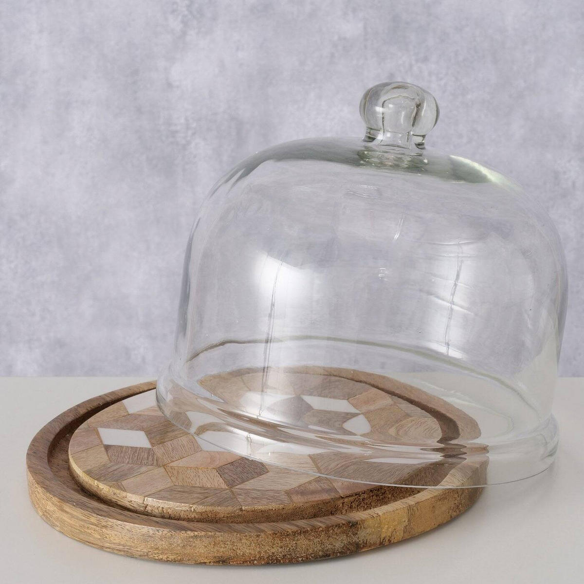 ZITRONENBEHÄLTER Moskai - Transparent, Holz (23/19/23cm) - Boltze Home