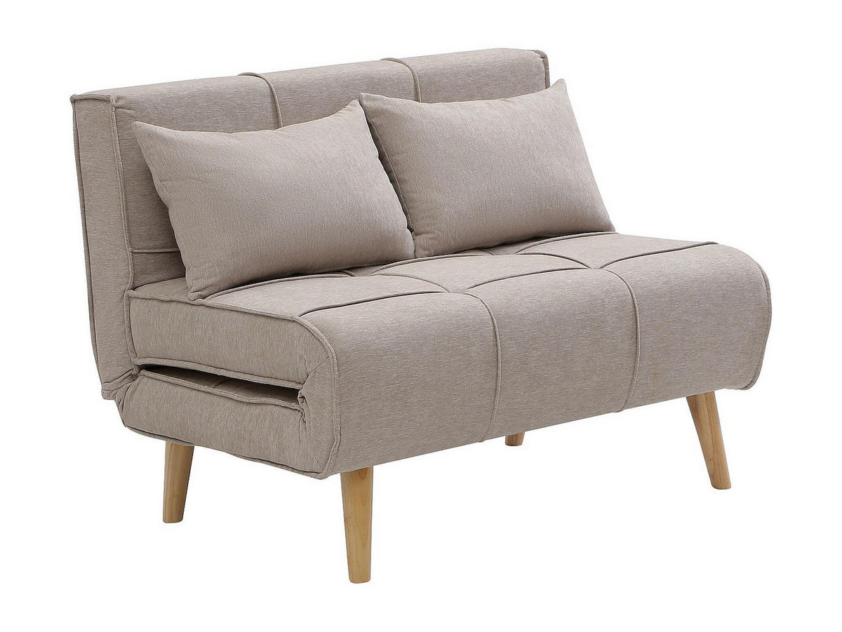 SCHLAFSESSEL - 1 Person - stoff - taupe Chila - Taupe, Holz/Textil (110/83/76cm) - Vente-Unique