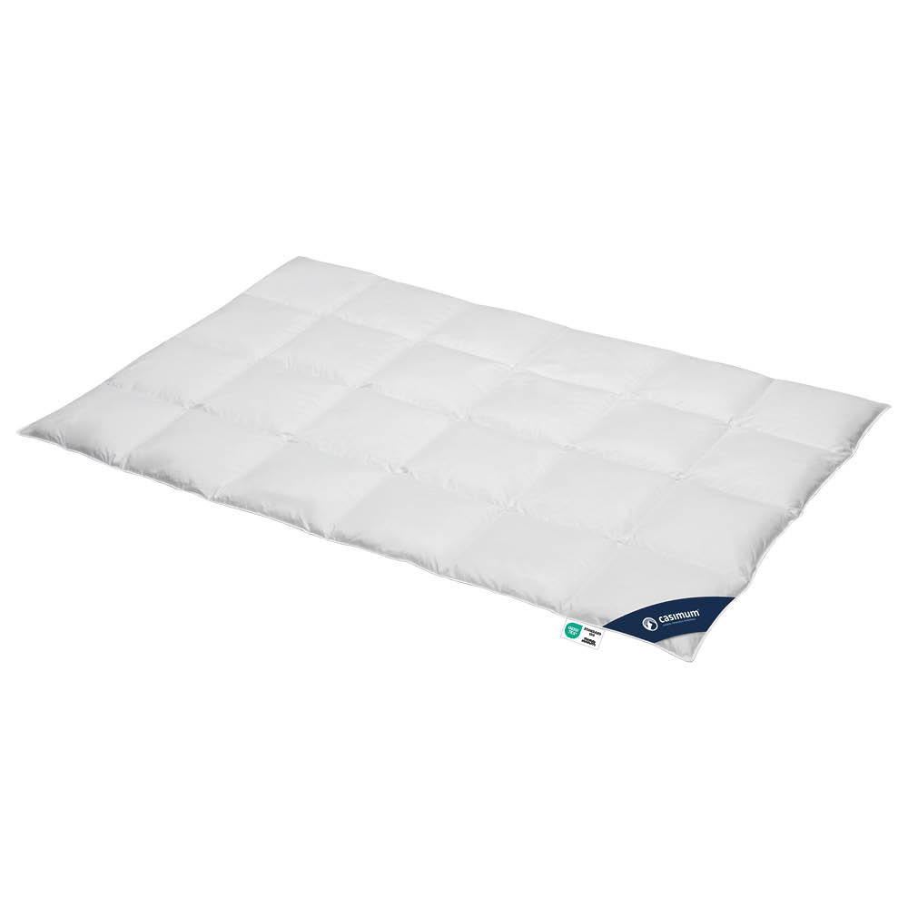 DAUNENDECKE 200x200 Warm, FIRST CLASS Winterdecke 100% Gänsedaune - Weiß, Textil (200/200cm) - casimum