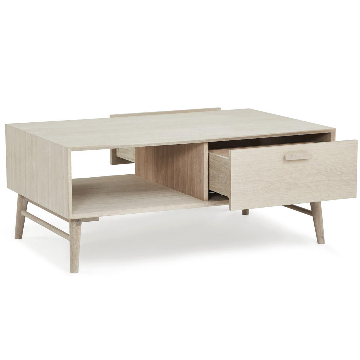 COUCHTISCH rechteckig Eiche massiv cm75/120/50 - Beige, Holz/Holzwerkstoff (75/120/50cm) - Furnhouse