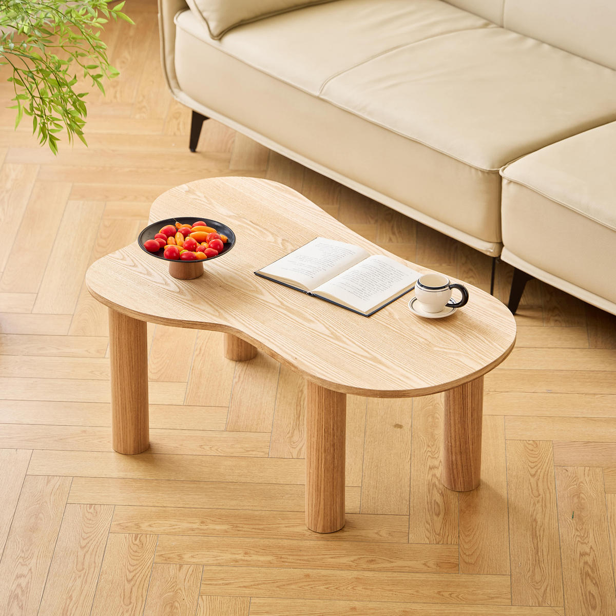 COUCHTISCH Rund Braun 103 x 60 x 40.5 cm - Braun, Holz (60/103/40.5cm) - Nordlys