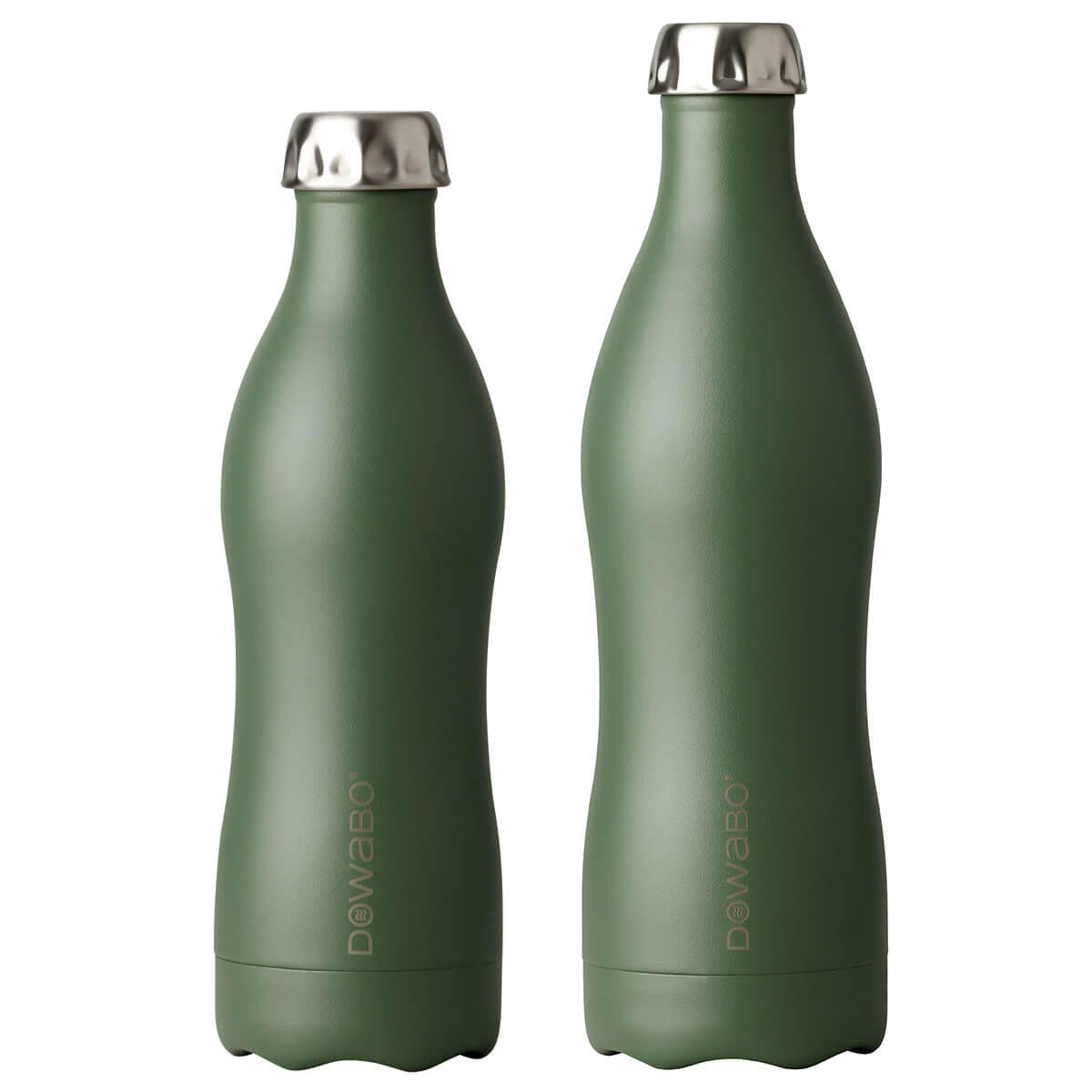 ISOLIERFLASCHE Dowabo - Olivgrün, Metall (0.75L) - Dowabo