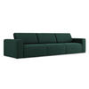 4-SITZER-SOFA Strukturstoff Stoff Grün - Dunkelgrün/Schwarz, Kunststoff/Textil (314/80/103cm) - Makamii