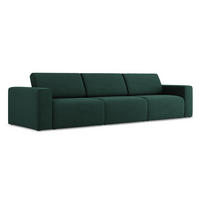 4-SITZER-SOFA Strukturstoff Stoff Grün - Dunkelgrün/Schwarz, Kunststoff/Textil (314/80/103cm) - Makamii