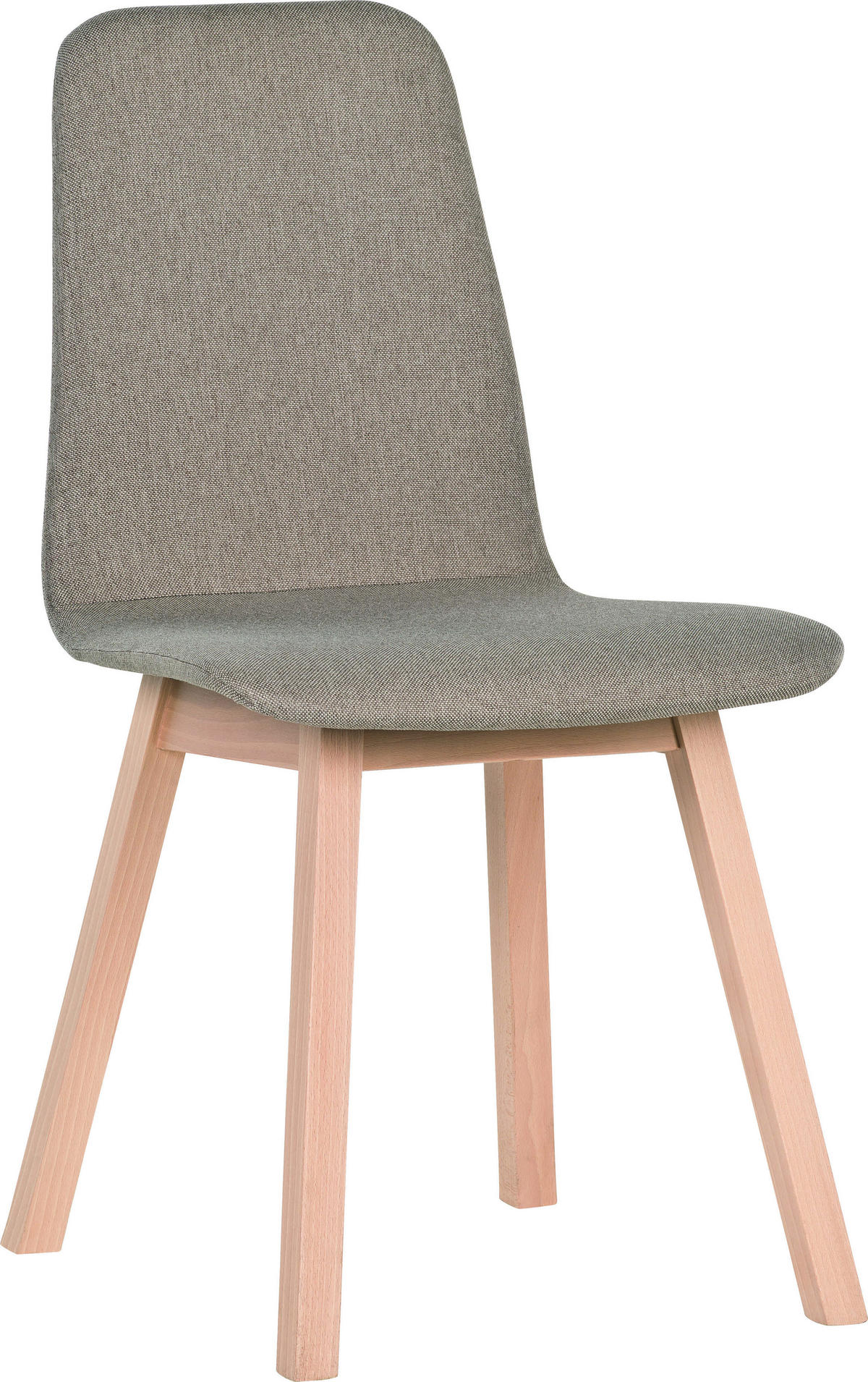 STUHL Buche massiv, gepolstert - Beige, Holz (45/85/50cm) - Vox Möbel