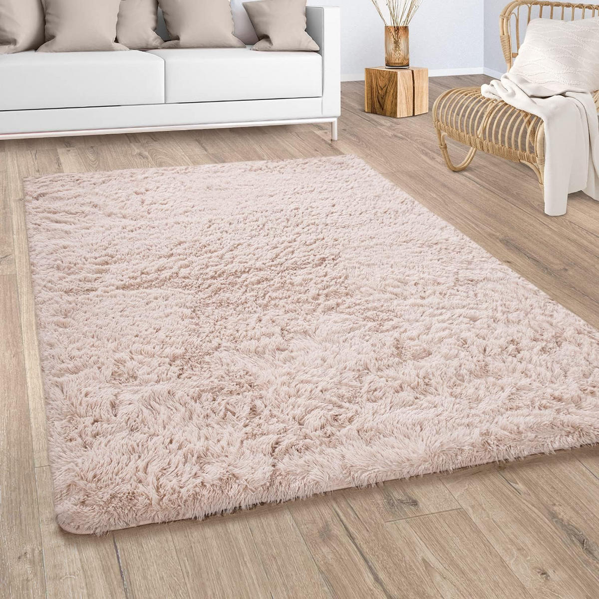 HOCHFLORTEPPICH 200/290 cm Silky 591 - Hellrosa, Textil (200/290cm) - Paco Home