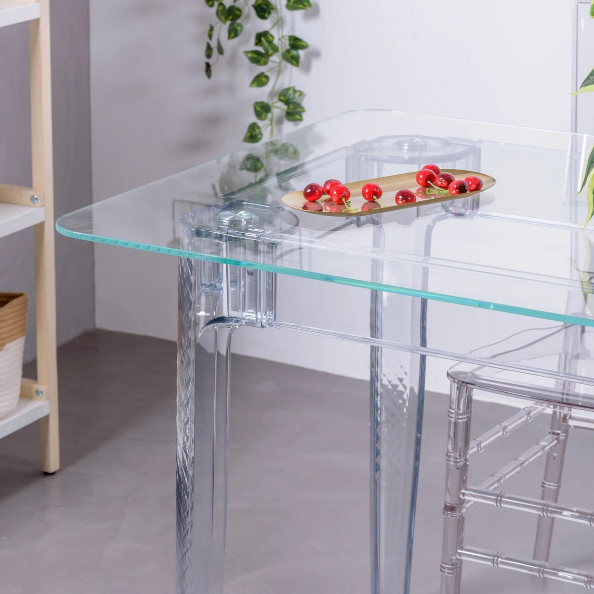 ESSZIMMERMÖBEL-SET Transparent Kunststoff Transparent - Transparent, Kunststoff - Nest Dream