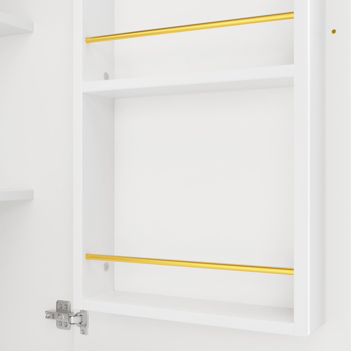 BARTISCH 360° 138x39x102cm 3 Türen Stauraum Weiß - Weiß, Metall (73/137.9/92.5cm) - FLIEKS