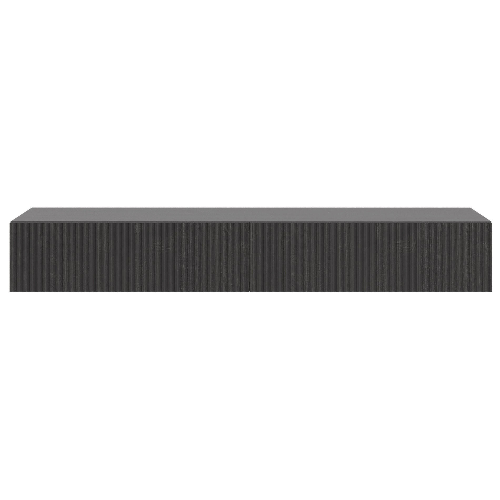 WANDKONSOLE Nolie Holzoptik Esche Schwarz 110 cm - Schwarz, Holzwerkstoff (110/17/40cm) - Selsey