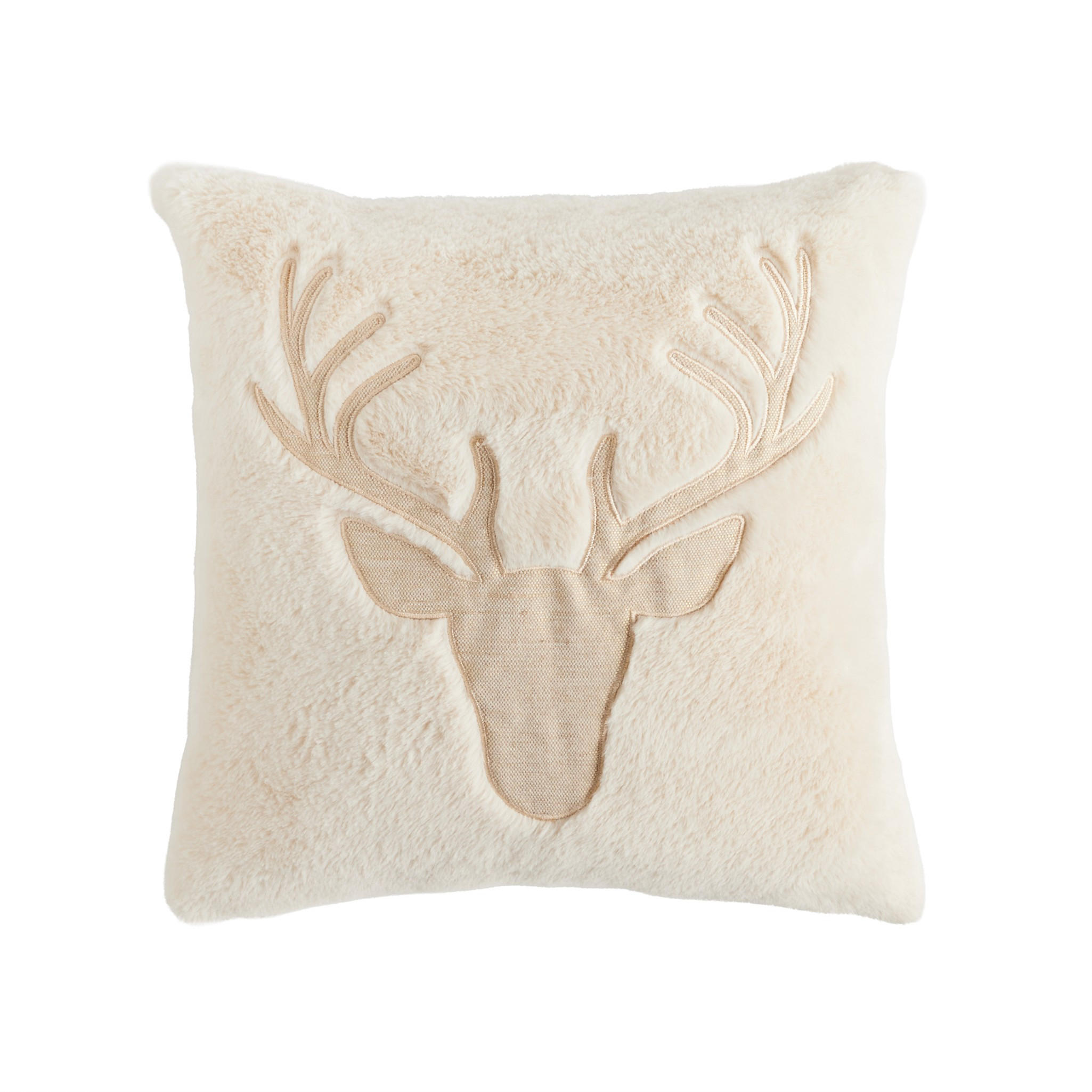 KISSENBEZUG Antleris, 45x45cm, Ecru, Weihnachten Kissenhülle, Weihnachtsdeko, Christmas, Weihnachtsmotiv Sofakissen Dekokissenbezuge - Ecru, Kunststoff (45/45cm) - home&you